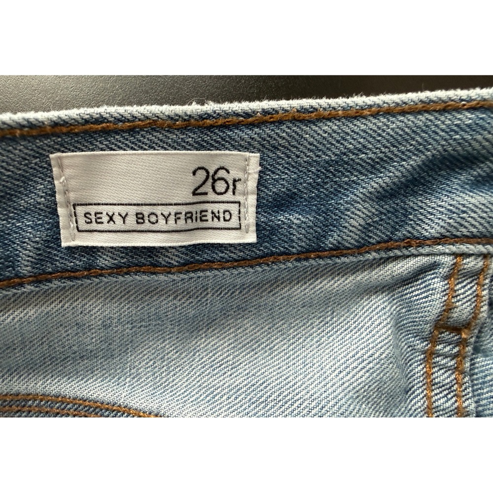 Gap 1969 Sexy Boyfriend Jeans Light Wash Blue Denim 26r Relaxed Fit Mid Rise - Picture 3 of 8